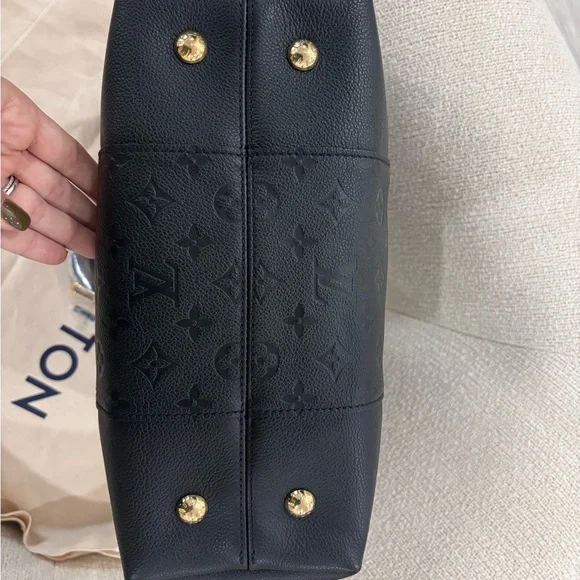 Authentic Louis Vuitton NEW MELIE Empreinte black with 2 straps discontinued